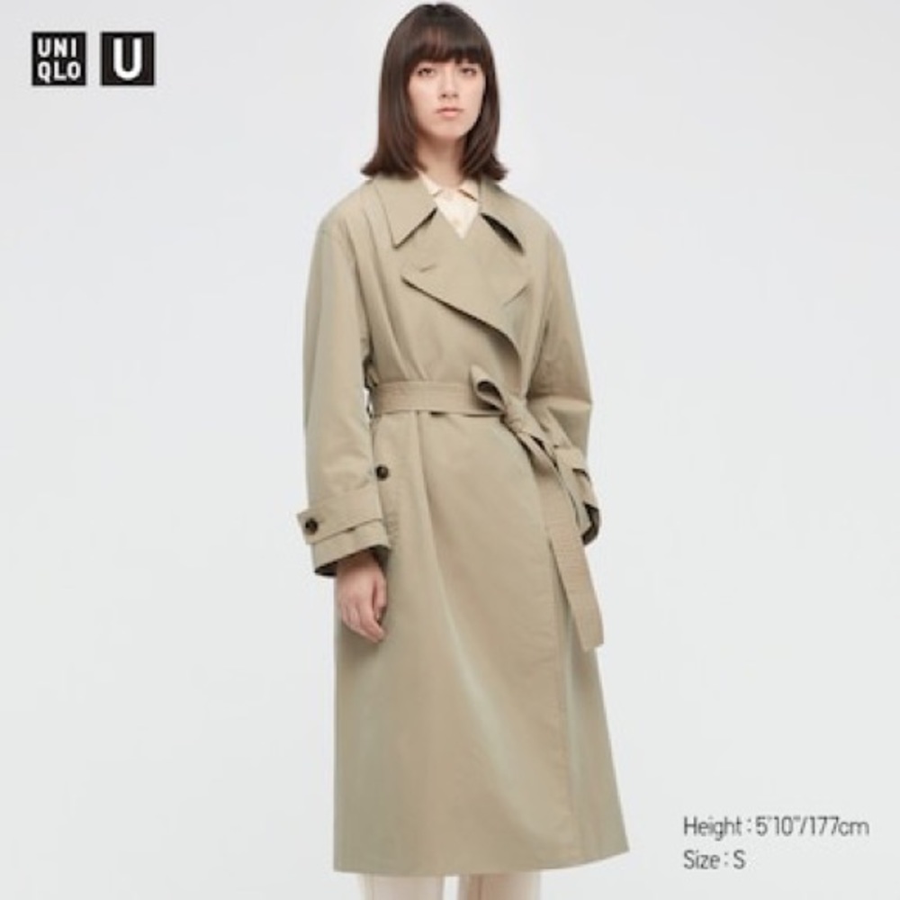 Uniqlo Oversized Khaki Trench Coat